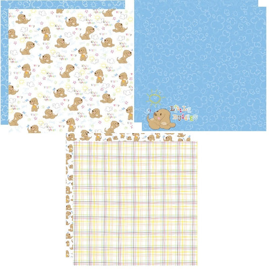 Little Buddies 12x12 Dog Papers Set by Reminisce - 3 Sheets
