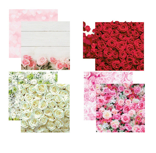 Reminisce Made With Roses Scrapbook Paper Assortment Set