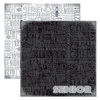 Making the Grade Senior Scrapbook Paper by Reminisce
