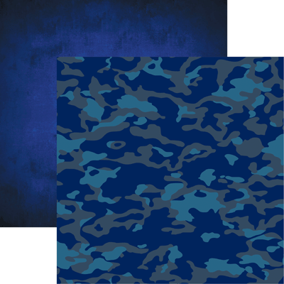 Reminisce Navy 4 Scrapbook paper