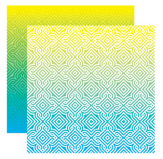 Reminisce Ombre Tropical Sunrise Scrapbook Paper