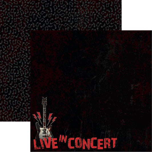 Reminisce Live in Concert rockstar Scrapbook Paper