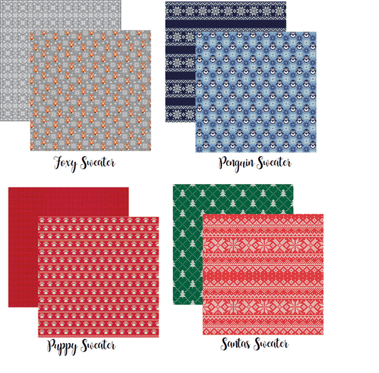 Reminisce Santa's Sweater Scrapbook Paper Assortment Set