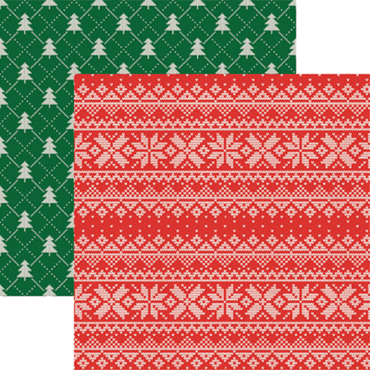 Reminisce Santa's Sweater Scrapbook Paper