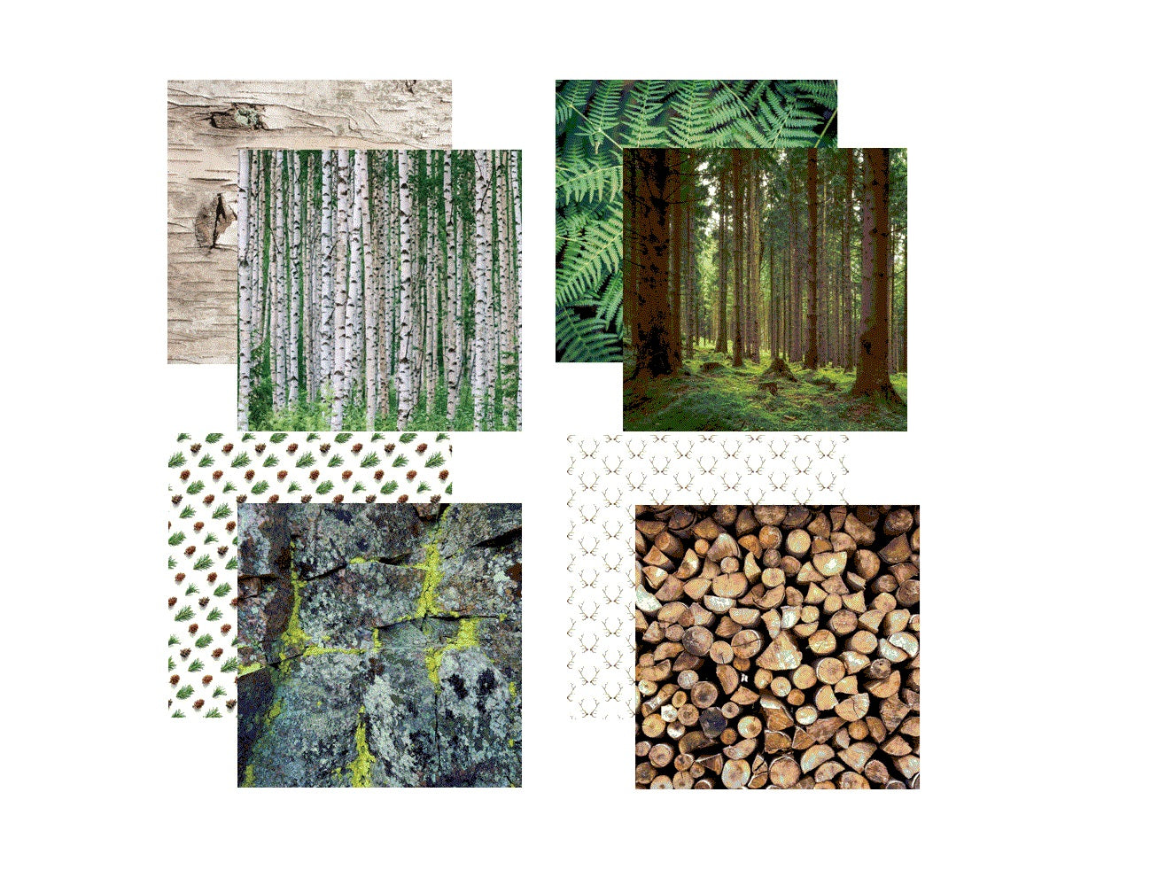 Reminisce Scandinavian Woodlands Scrapbook paper Assortment Set