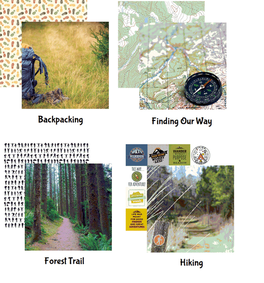 Reminisce Take a Hike Scrapbook Paper Set