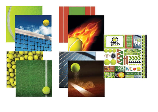 Reminisce Tennis Papers and Stickers Set