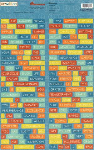 Unwritten Word Die Cut Stickers by Reminisce
