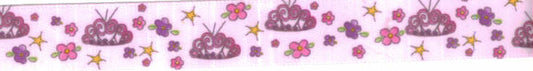 Satin Princess Crown Ribbon