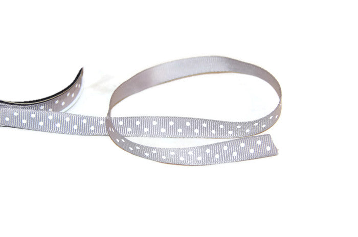 Light Gray Polka Dot Ribbon