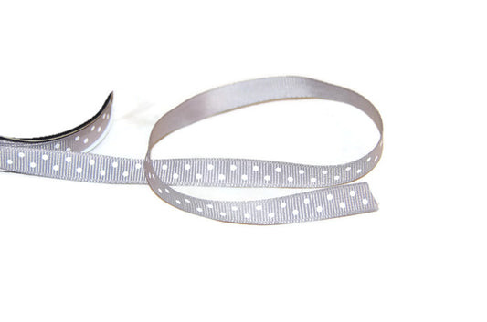 Light Gray Polka Dot Ribbon