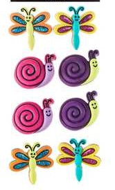 Dragonfly and Snail Buttons