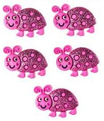Cutesy Ladybug Buttons