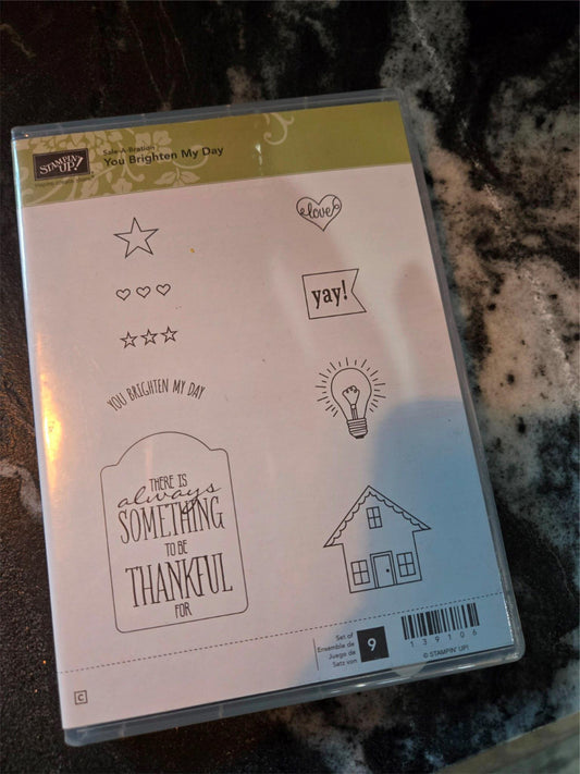 Stampin Up You Brighten My Day Cling Stamp Set