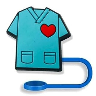 Nurse Scrubs Silicone Straw Holder