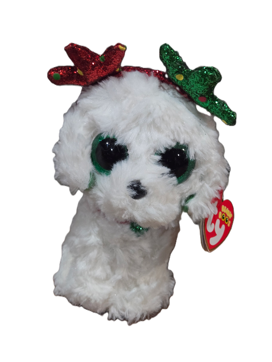 Sugar Christmas Dog Beanie Boo Plush - 6 Inch