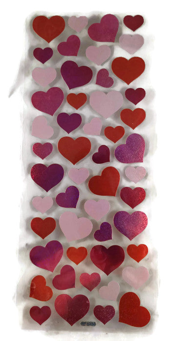 Shimmery Foil Heart Stickers