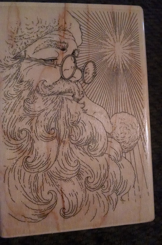 Vintage Santa Wooden Stamp