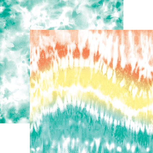 Summer Sunset Tie Dye Scrapbook Paper by Reminisce
