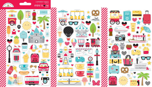 Fun at the Park - Mini Icons Stickers - 3 Sheets
