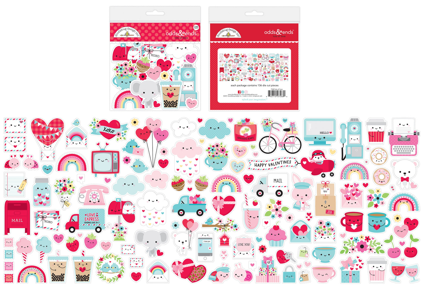 Lots of Love Odds n Ends Die Cuts Doodlebug Designs