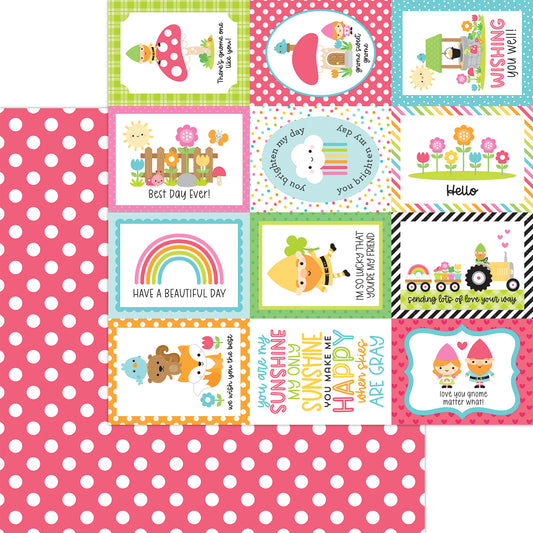 Ladybug Picnic Over the Rainbow Scrapbook Paper