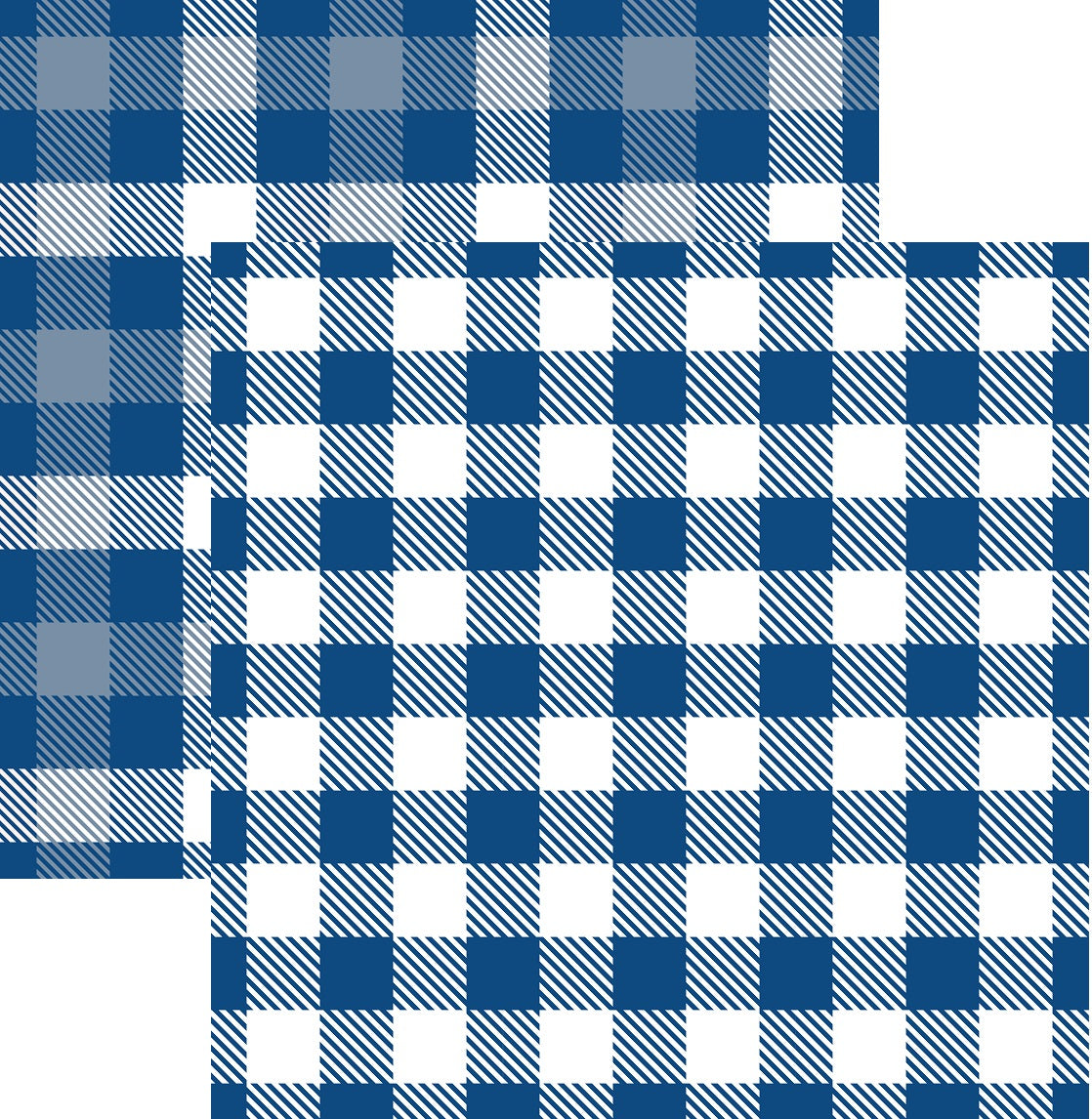 Classic Blue Tartain Plaid Style #3 Double Sided Paper Cardstock 12x12 –  Country Croppers