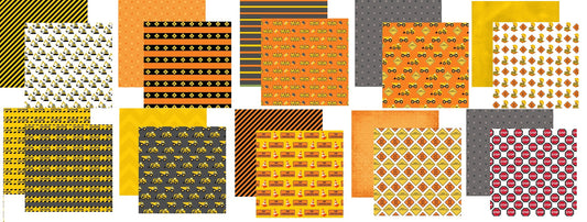 Construction 12X12 Scrapbook Paper Assortment - 10 Sheets