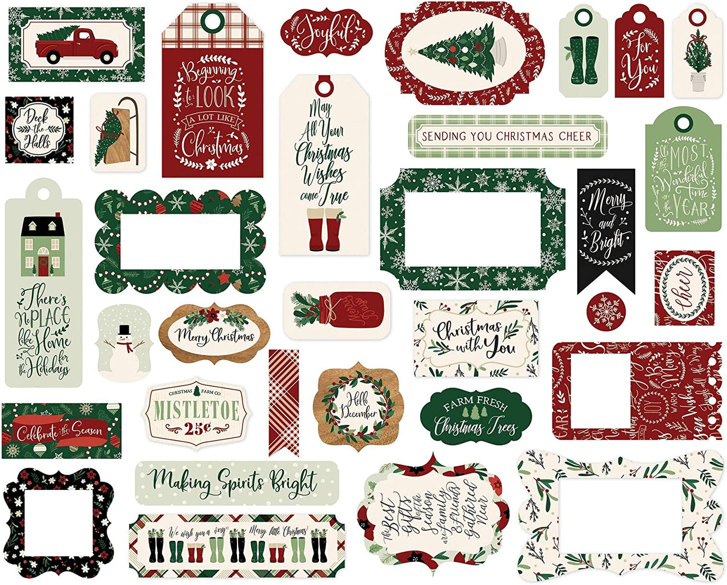 Echo Park A Cozy Christmas Frames and Tags