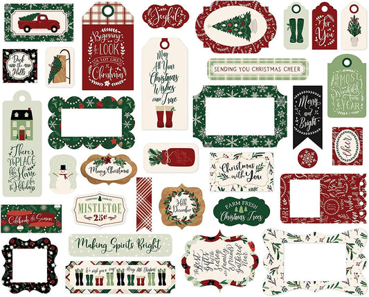 Echo Park A Cozy Christmas Frames and Tags