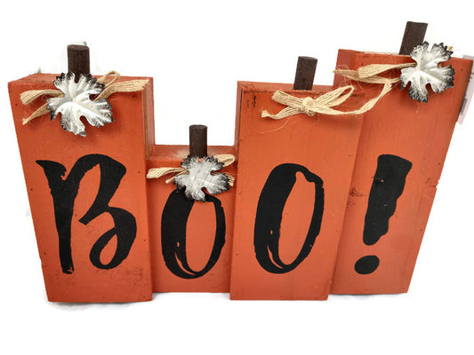 Halloween Boo Wood Home Decor