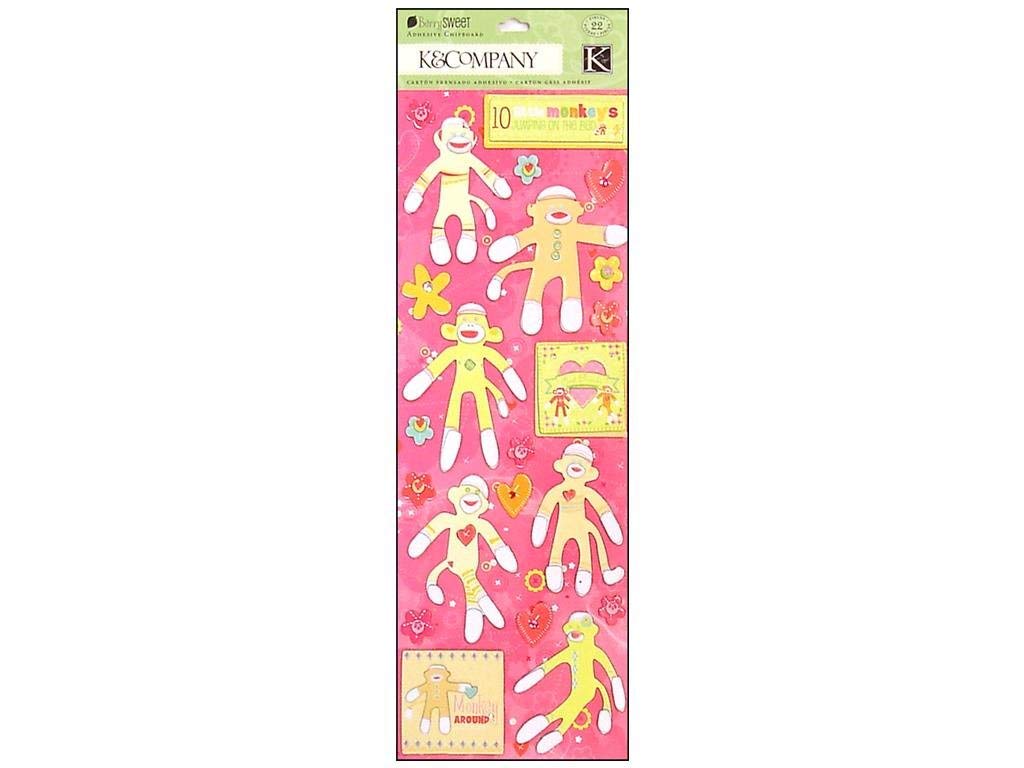 k & co sock monkey stickers