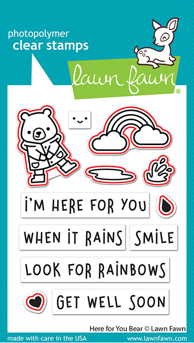 Lawn Fawn Here for You Bear Stamp