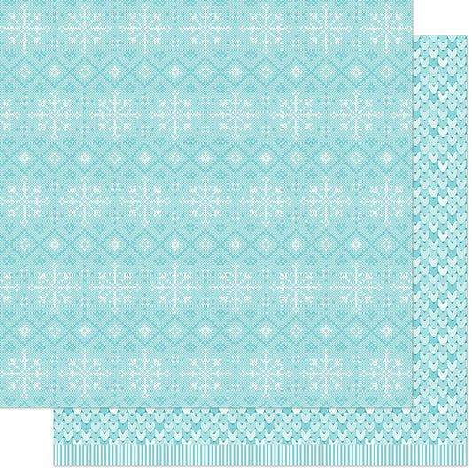 Cozy Scarf - Knit Picky 12x12 Paper - 4 Sheets