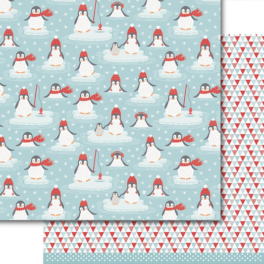 Playful Penguins Scrapbook Paper