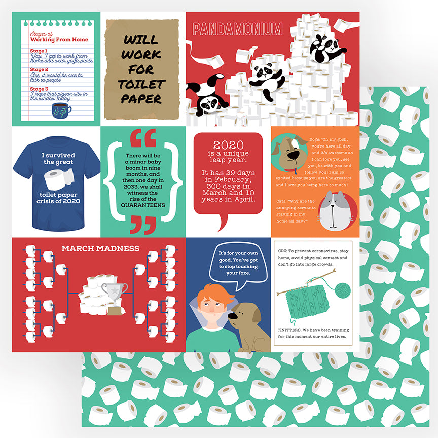 Covidiot Quarantine Life Scrapbook Paper