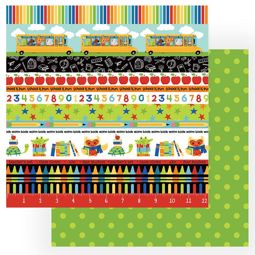 Recess - School 12x12 Scrapbook Papers Set - 6 Sheets
