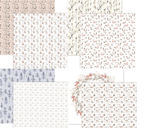 Reminisce Cozy Winter Scrapbook Papers Set