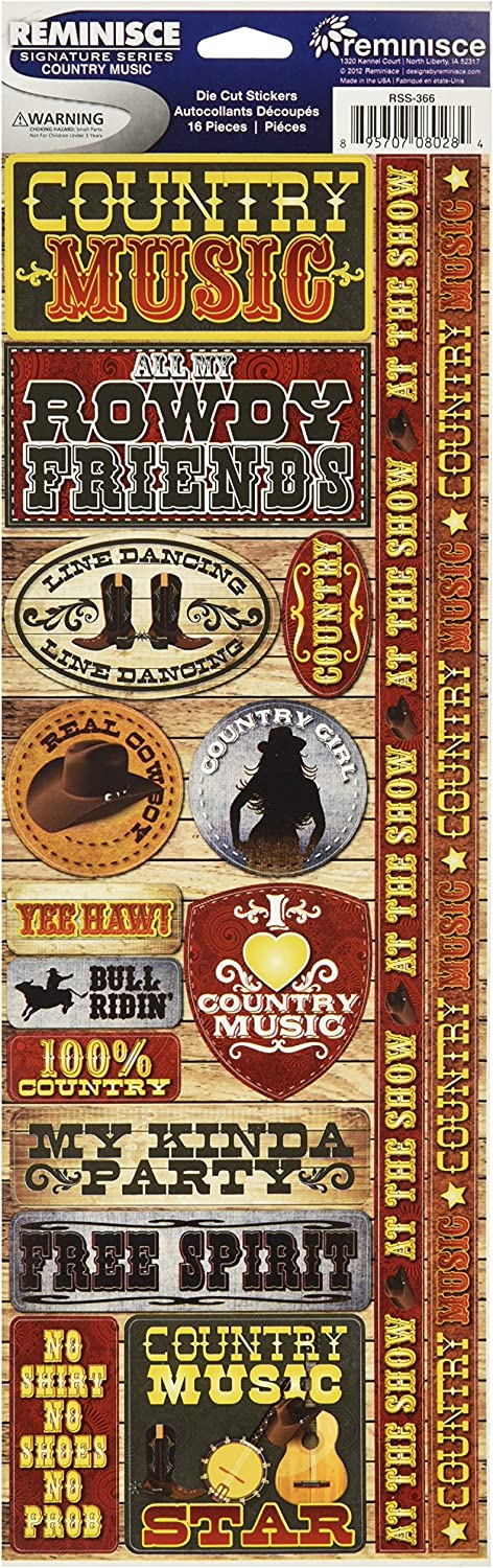 Reminisce Country Music Stickers