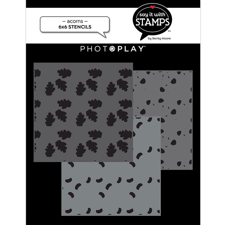 Fall Acorn Stencils Set of 3