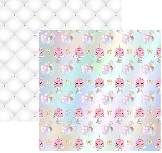Pedestal Cake Unicorn Cake Scrapbook Paper