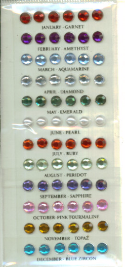 Birthstone Gemstone Stickers