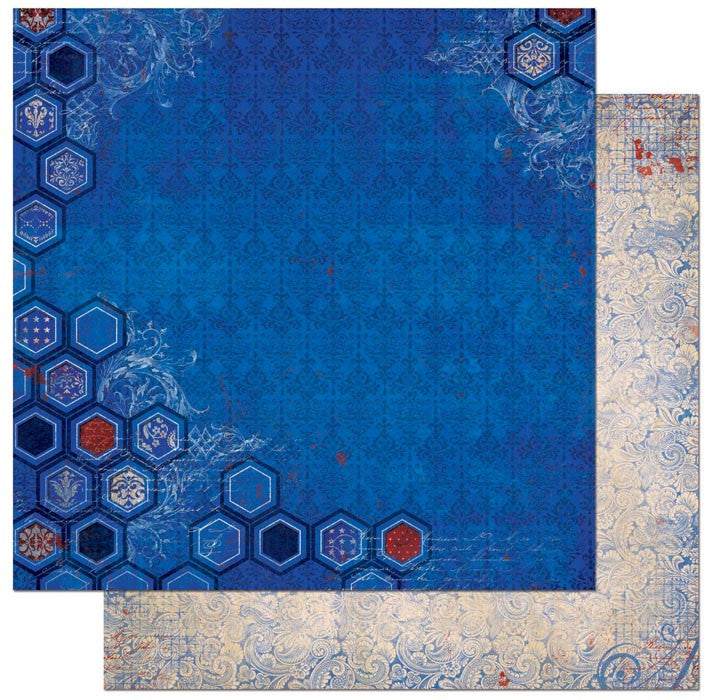Bo Bunny Patriotic Paper Anthem 4pc Scrapbooking Set - 12x12 Paper