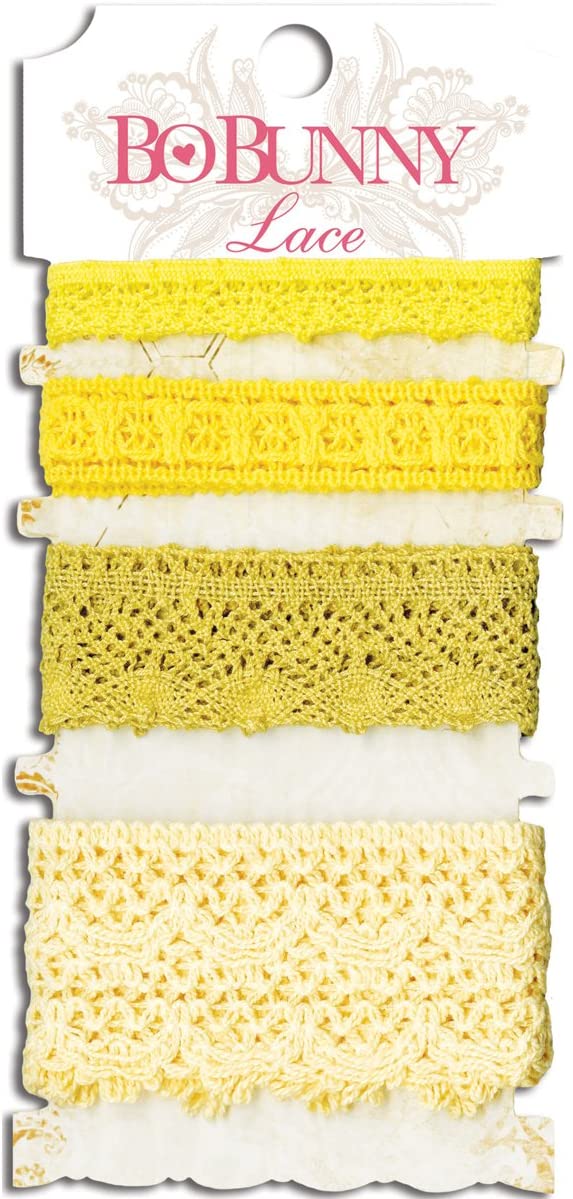 Buttercup Yellow Lace Trim Bo Bunny