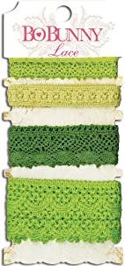 Green Clover Lace Trim Ribbon by Bo Bunny