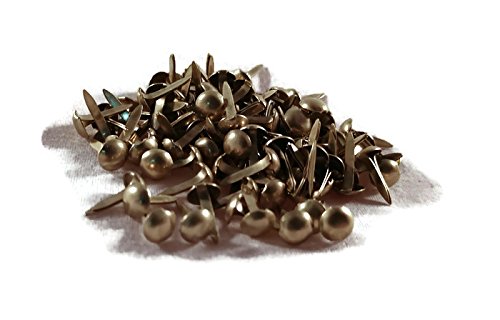 brushed gold mini round brads