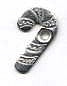 Large Textured Candy Cane Eyelets - Silver
