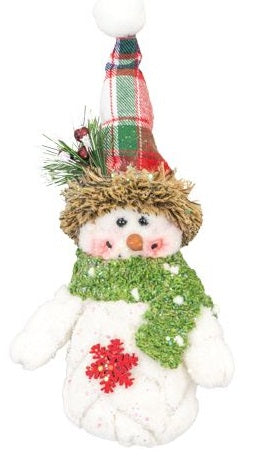 Candystripe Snowman Ornament