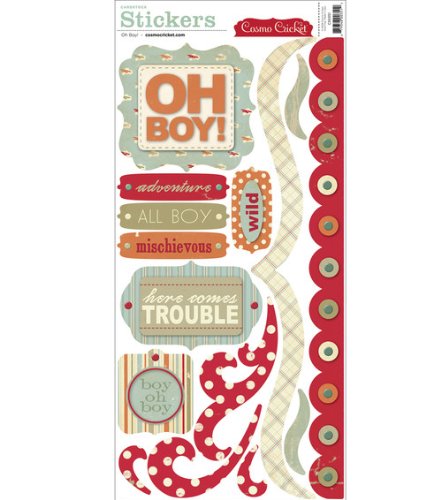 Oh Boy Cosmo Cricket Stickers