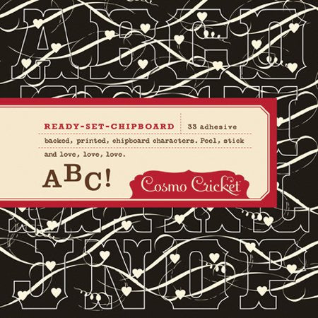 Cosmo Cricket Chipboard Alphabets Hey Sugar Lovelines